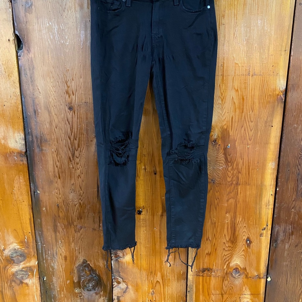 Paige Black Distressed Jeans